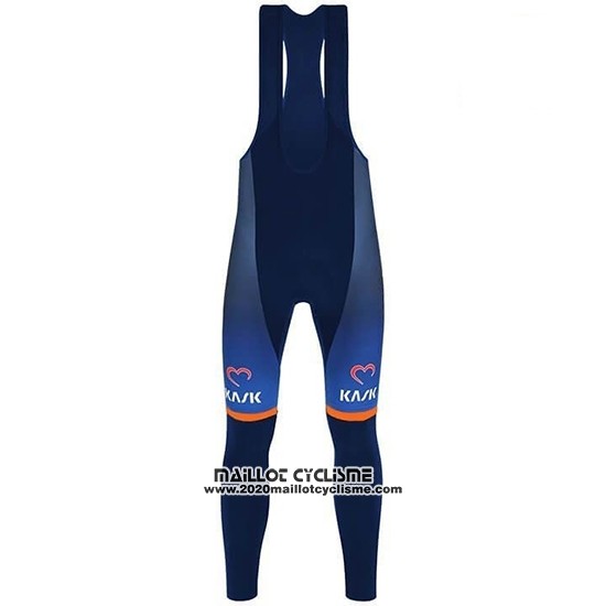 2019 Maillot Ciclismo Casteli DE Rose Bleu Manches Longues et Cuissard